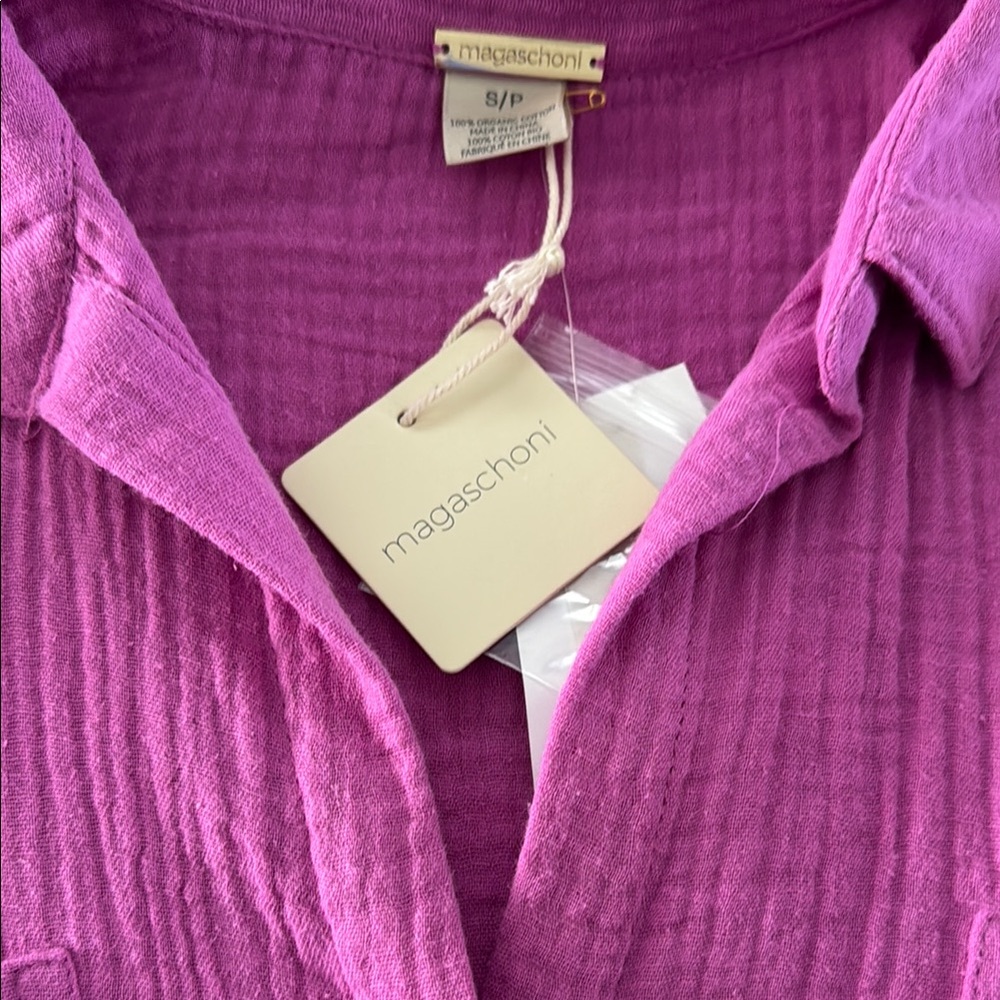 Magaschoni Purple Textured Blouse